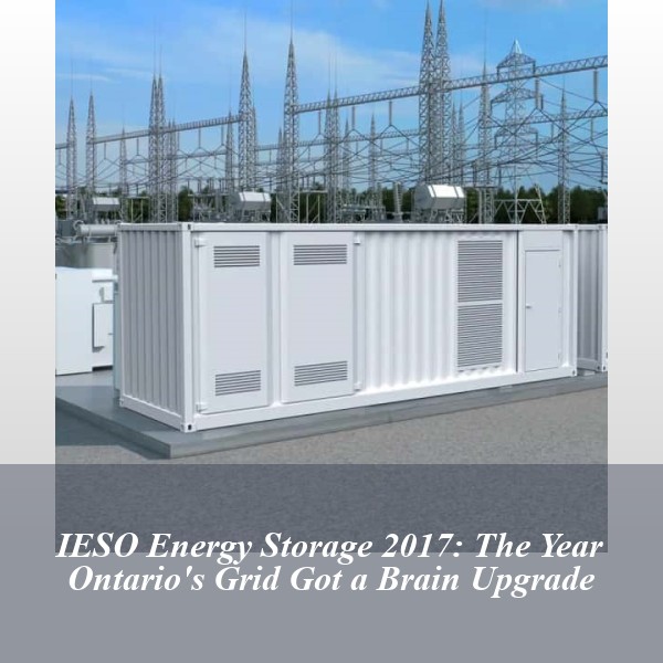 IESO Energy Storage 2017: The Year Ontario's Grid Got a Brain Upgrade